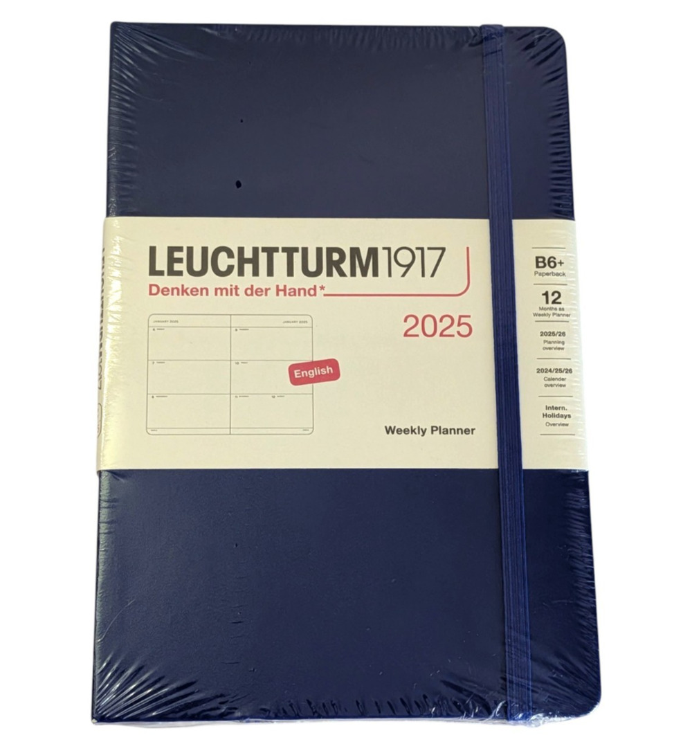 Leuchtturm1917 B6+ Weekly Planner Notebook 2025 New Ink Royal Blue English